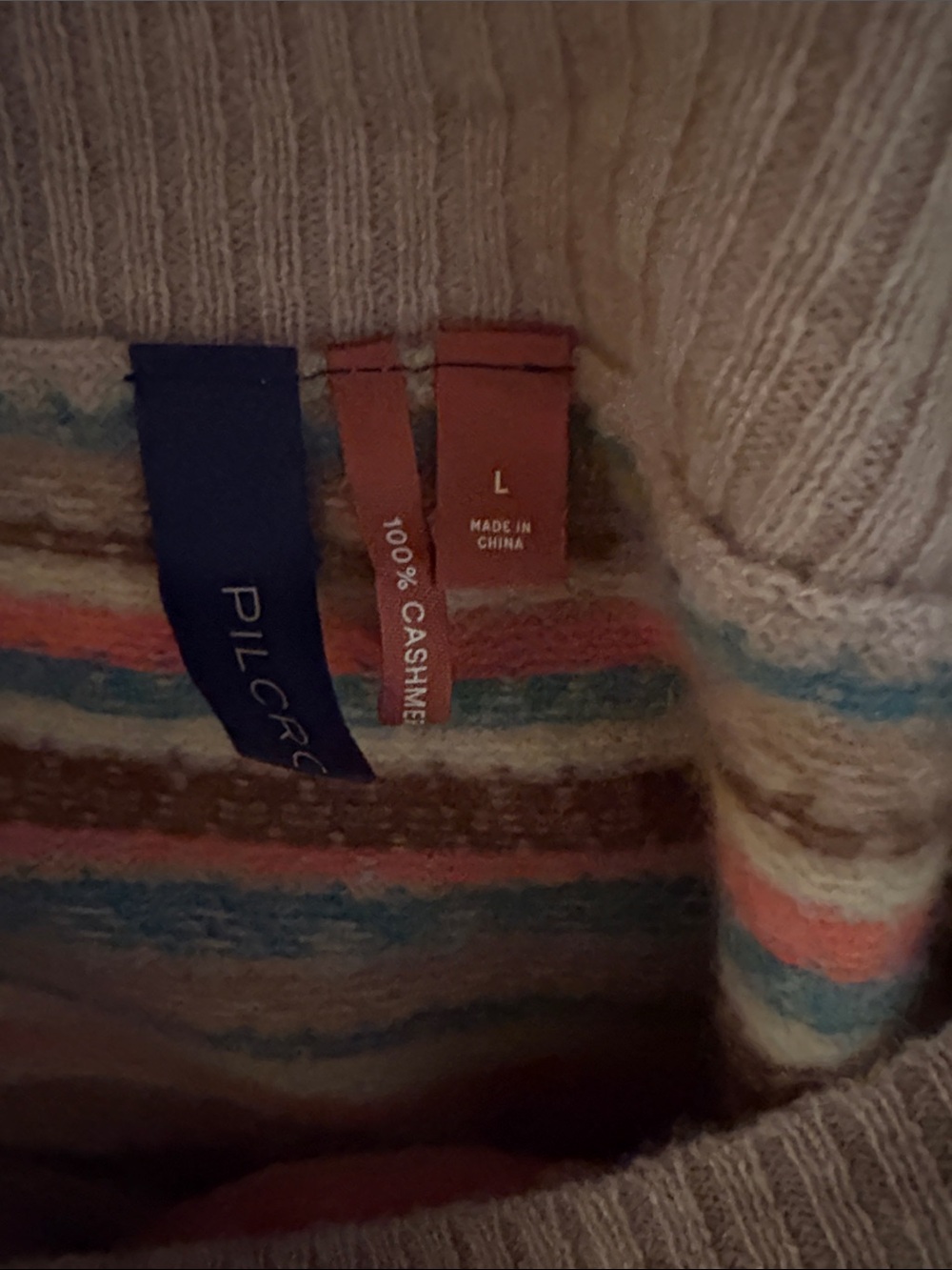 Pilcro dolman sleeved cashmere sweater L - Picture 5 of 6